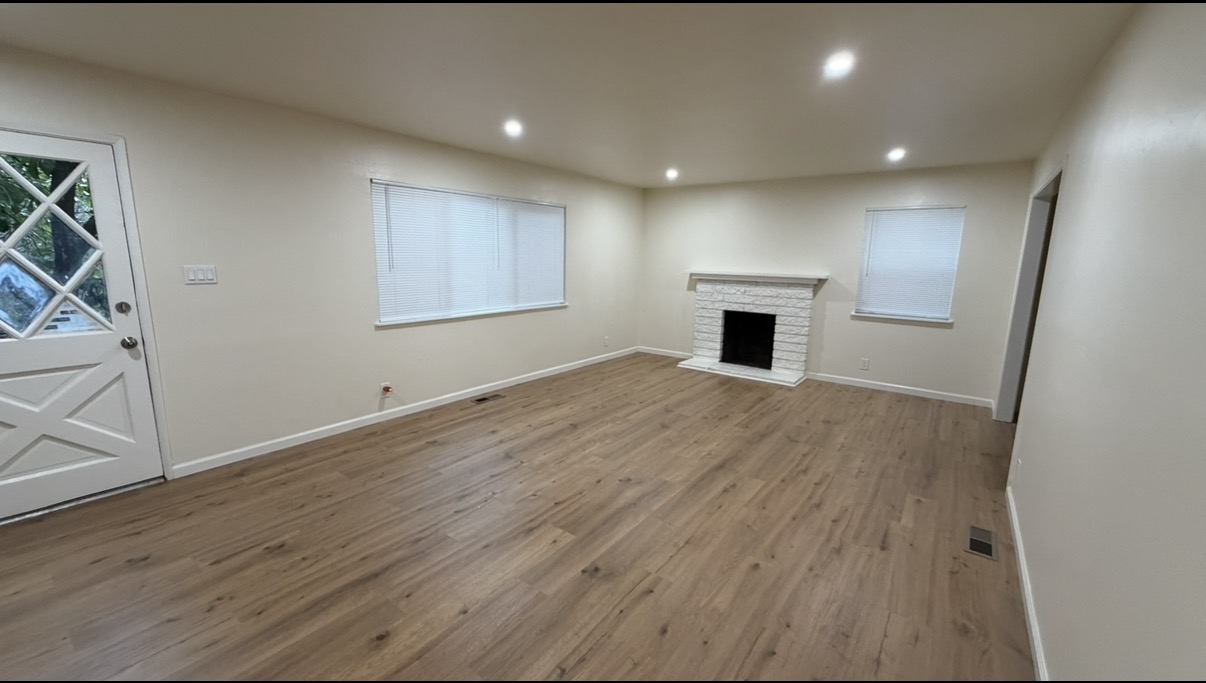 Living room improvement with new flooring